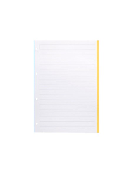 Recambio antartik a4 100 hojas 100gr rayado horizontal 4 taladros bandas de 5 colores