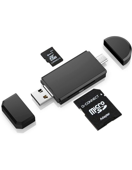 Memoria sd micro q-connect flash 16 gb clase 6 con adaptador