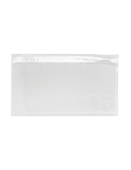 Sobre autoadhesivo q-connect portadocumentos 225x122 mm ventana transparente paquete de 100 unidades