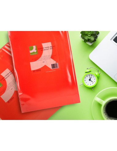 Papel color q-connect din a3 80gr rojo intenso...