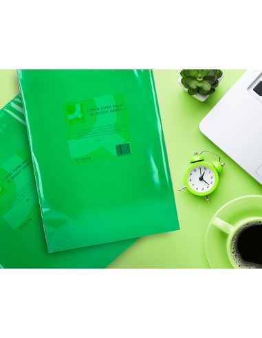 Papel color q-connect din a3 80gr verde intenso...