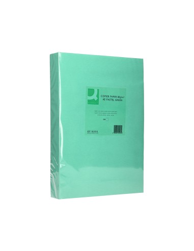 Papel color q-connect din a3 80gr verde paquete...