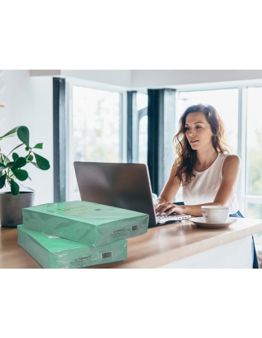 Papel color q-connect din a3 80gr verde paquete...