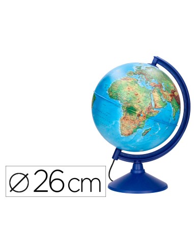 Globo terraqueo liderpapel con luz fisico y...