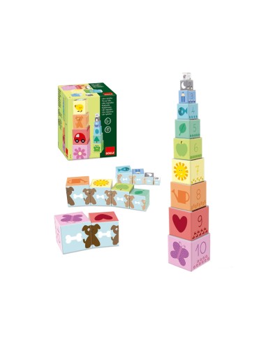 Juego diset didacticos cubos apilables 10