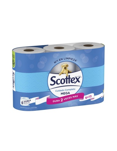 Papel higienico scottex megarrollo doble largo...