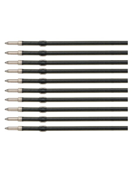 Recambio boligrafo liderpapel gummy touch retractil 1,0 mm tinta violeta bolsa de 10 unidades