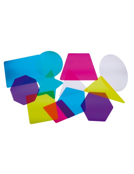 Juego plantillas 2d translucidas henbea para mesa con luz led colores surtidos