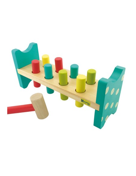 Juego andreutoys banco pica colores 8 barras 28,6x8x12,2 cm