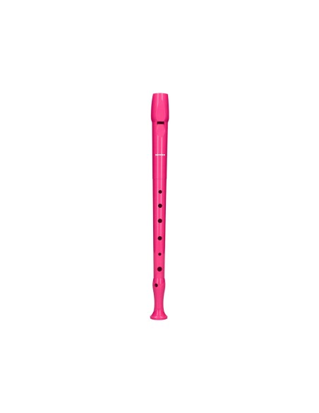 Flauta hohner 9508 color rosa funda verde y transparente