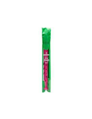 Flauta hohner 9508 color rosa funda verde y...