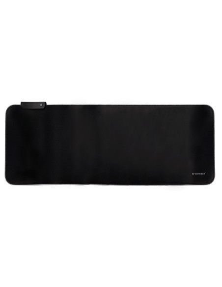 Alfombrilla para raton q-connect xxl iluminacion led conexion usb color negro 800x300x4 mm