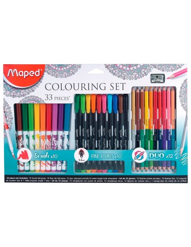 Set de dibujo maped mandalas 33 piezas colores...