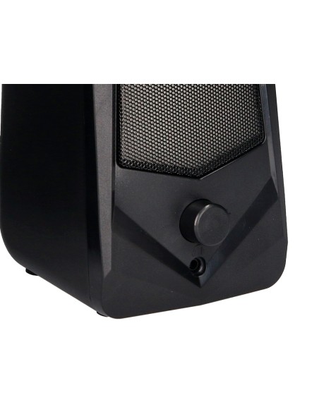 Altavoces q-connect bluetooth con iluminación rgb pot encia maxima 2x3w control de volumen color negro