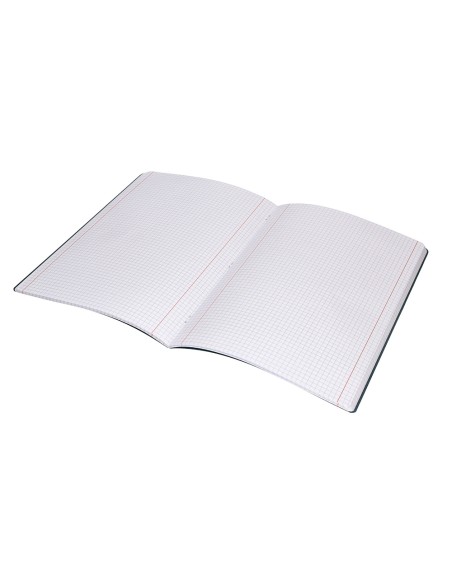 Libreta liderpapel 360 tapa de plastico a4 48 hojas 90gr 5mm con doble margen tapa negra