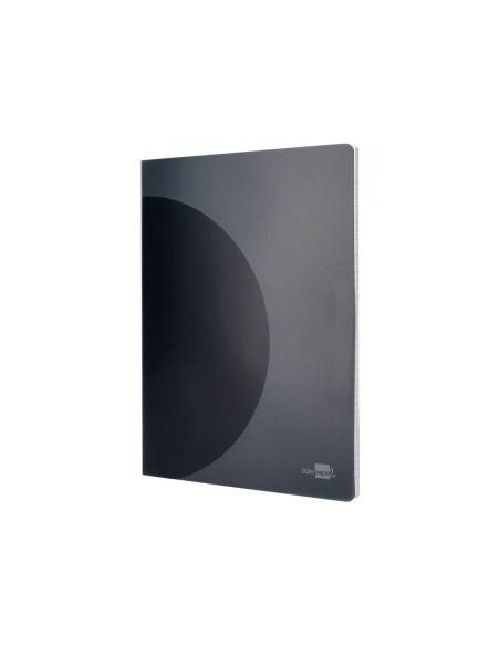 Libreta liderpapel 360 tapa de plastico a5 48 hojas 90gr horizontal con doble margen tapa negra