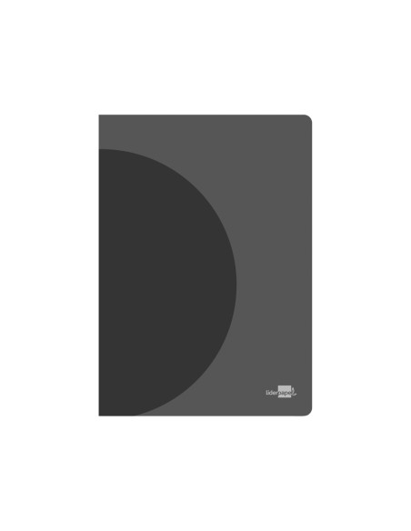 Libreta liderpapel 360 tapa de plastico a4 48 hojas 90gr horizontal con doble margen tapa negra