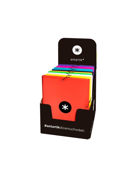 Carpeta antartik gomas a4 3 solapas carton forrado colores surtidos