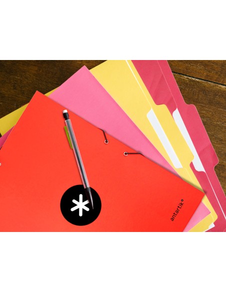 Carpeta antartik gomas a4 3 solapas carton forrado colores surtidos