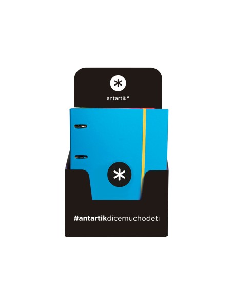 Carpeta con recambio antartik a4 cuadro 5mm forrada 4 anillas 25mm redondas colores surtidos