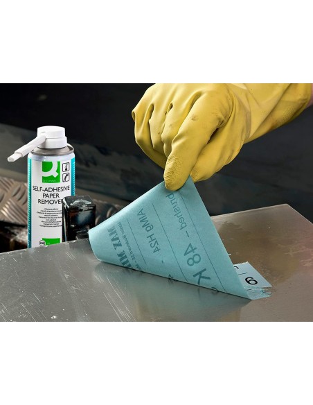Limpiador de pegamento q-connect para etiqueta adhesiva bote de 200 ml