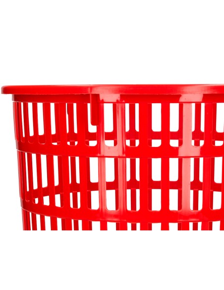 Papelera plastico q-connect 15 litros rejilla color rojo 285x290 mm