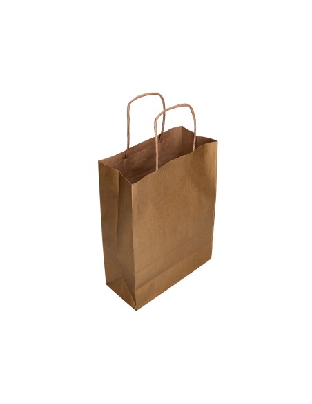 Bolsa kraft q-connect natural asa retorcida 270x120x360 mm