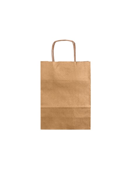 Bolsa kraft q-connect natural asa retorcida 240x100x310 mm