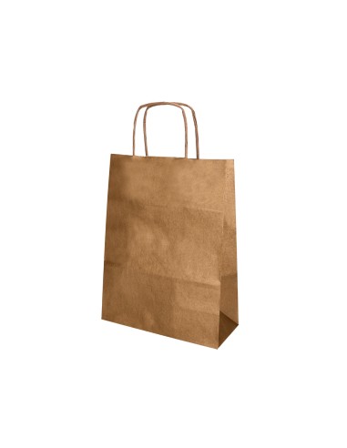 Bolsa kraft q-connect natural asa retorcida...
