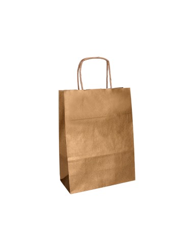 Bolsa kraft q-connect natural asa retorcida...