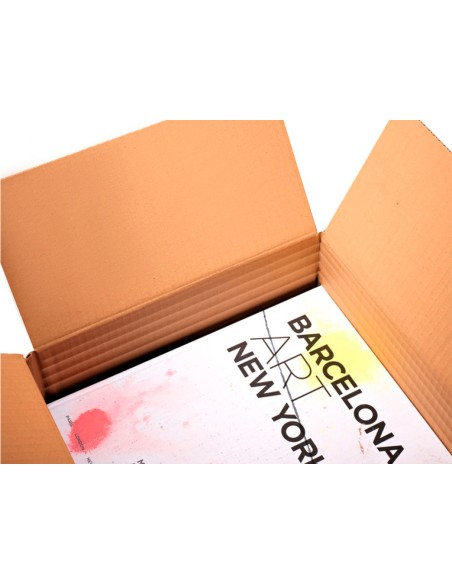 Caja para embalar q-connect ultra resistente regulable en altura carton canal doble 7 mmcolor blanco 450x280x375 mm